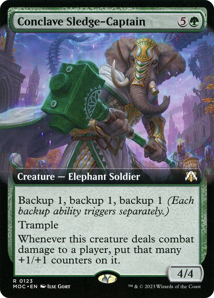 Conclave Sledge-Captain (Extended Art) (123) [March of the Machine Commander] - Deck Out Gaming
