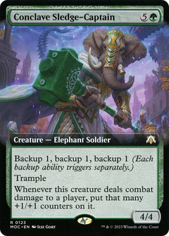Conclave Sledge-Captain (Extended Art) (123) [March of the Machine Commander] - Deck Out Gaming