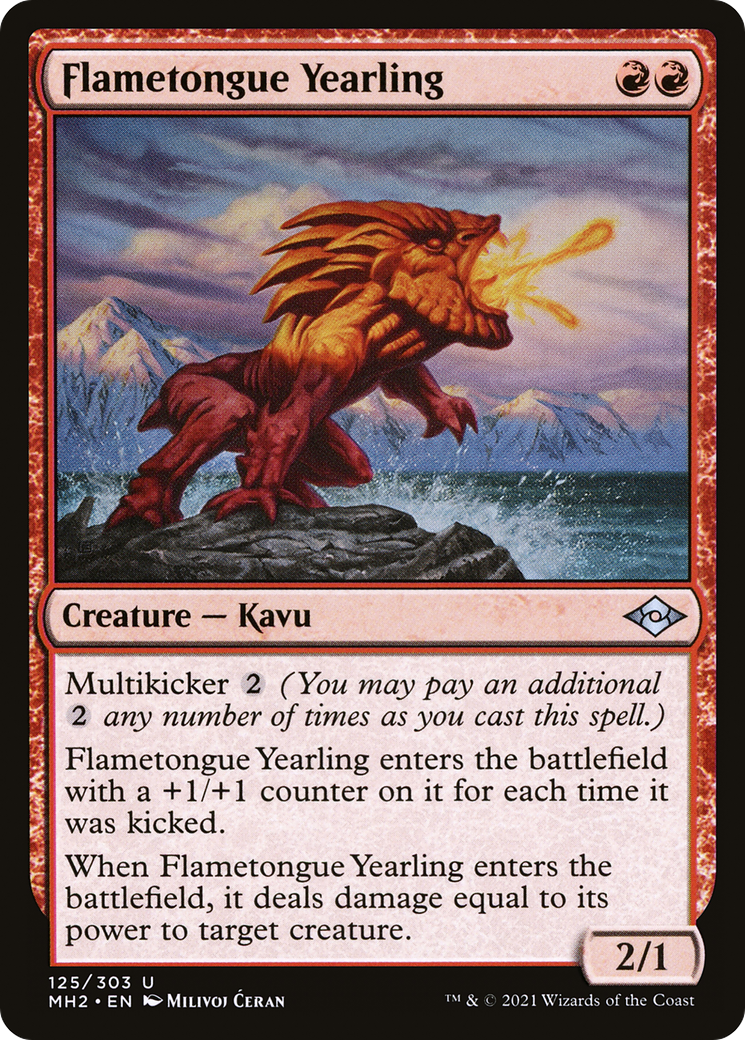 Flametongue Yearling (125) [Modern Horizons 2] foil - Deck Out Gaming
