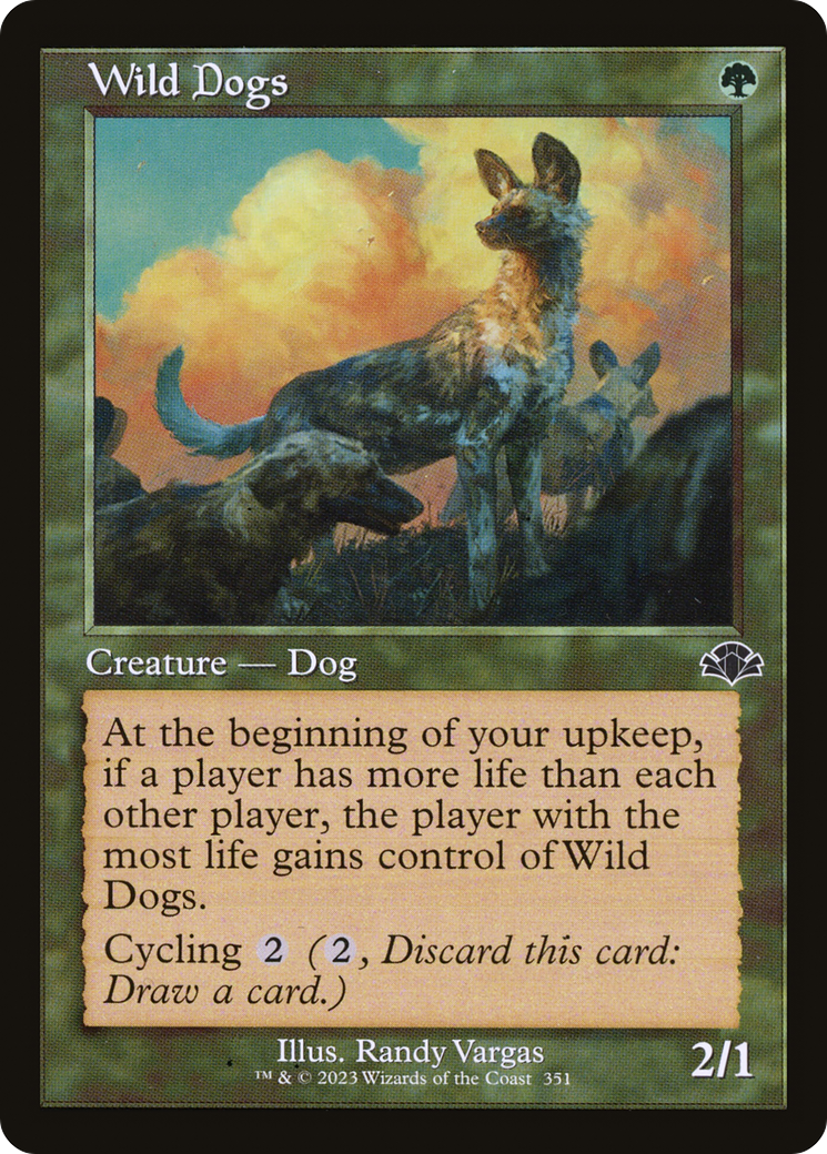 Wild Dogs (Retro Frame) (351) [Dominaria Remastered] - Deck Out Gaming