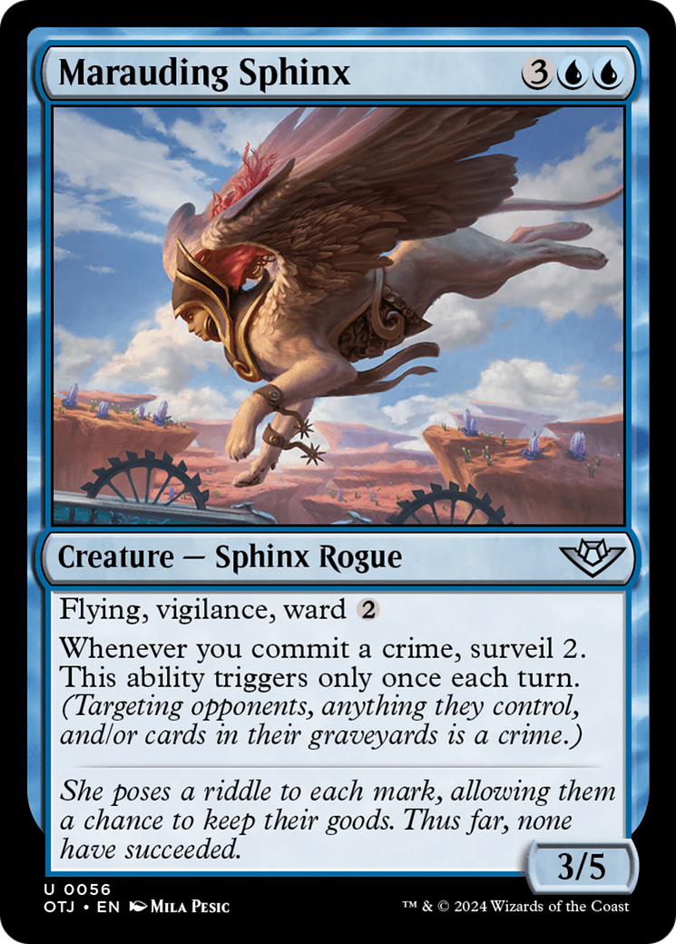 Marauding Sphinx (56) [Outlaws of Thunder Junction] - Deck Out Gaming