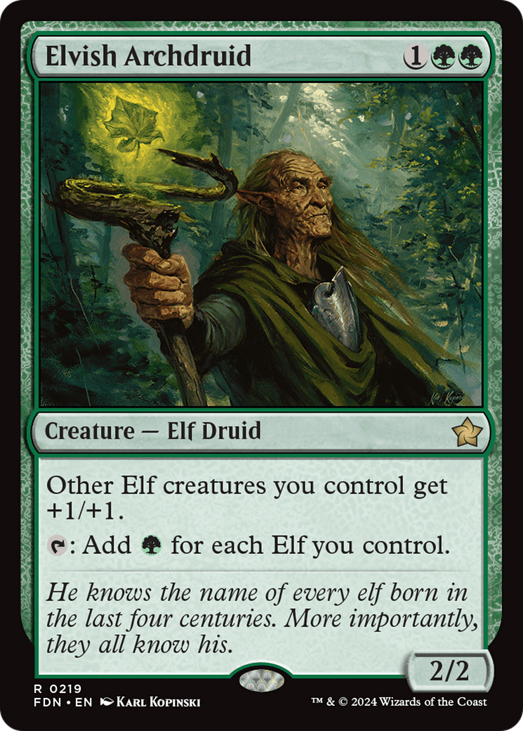 Elvish Archdruid (219) [Foundations] - Deck Out Gaming