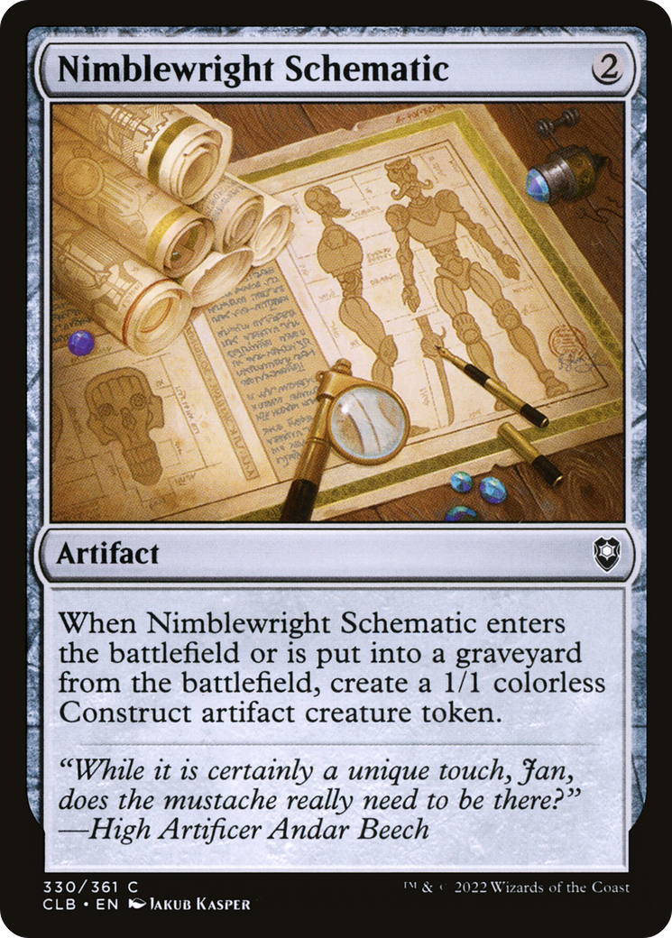 Nimblewright Schematic (330) [Commander Legends: Battle for Baldur's Gate] foil - Deck Out Gaming