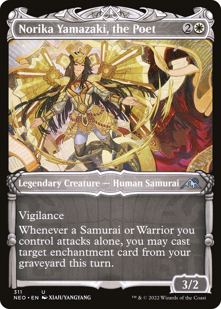 Norika Yamazaki, the Poet (Showcase) (311) [Kamigawa: Neon Dynasty] - Deck Out Gaming