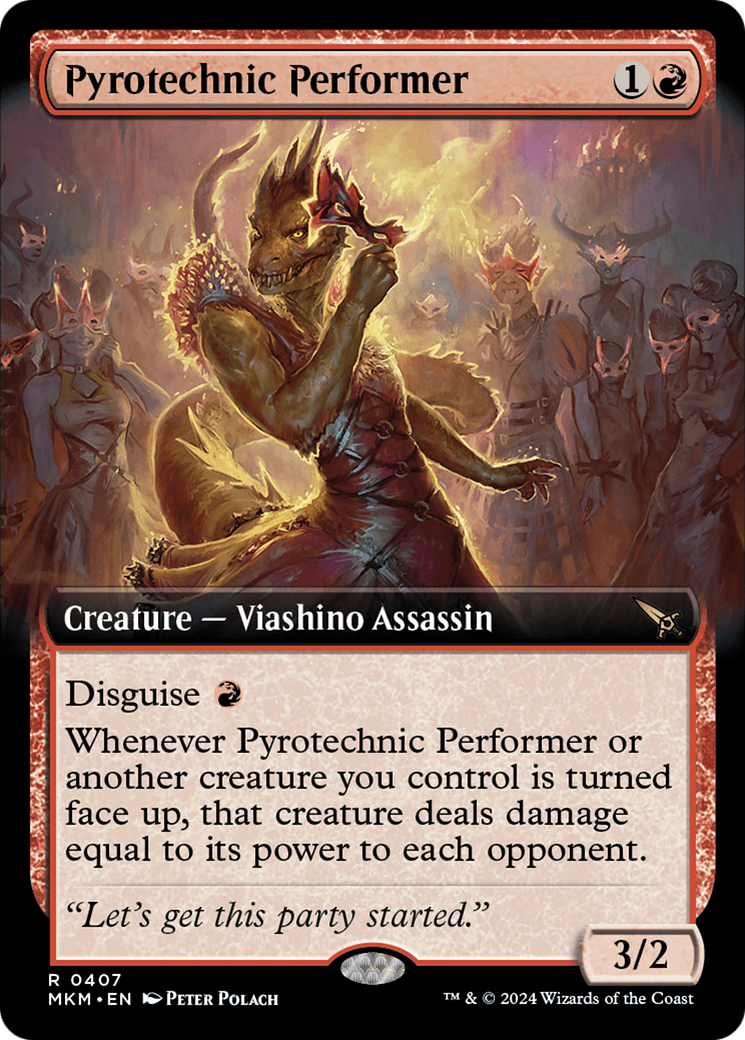Pyrotechnic Performer (Extended Art) (407) [Murders at Karlov Manor] foil - Deck Out Gaming