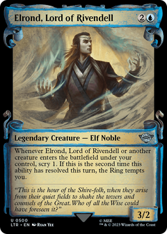 Elrond, Lord of Rivendell (Showcase Scrolls) (500) [The Lord of the Rings: Tales of Middle-earth] foil - Deck Out Gaming