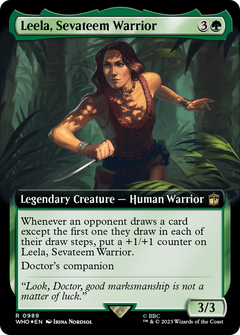 Leela, Sevateem Warrior (Extended Art) (Surge Foil) (989) [Doctor Who] foil - Deck Out Gaming