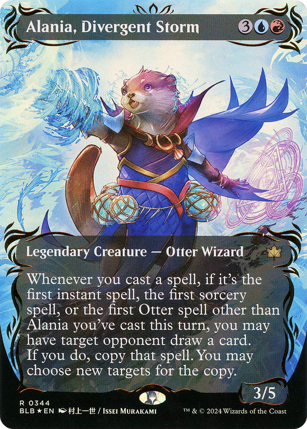 Alania, Divergent Storm (Borderless) (Raised Foil) (344) [Bloomburrow] foil - Deck Out Gaming