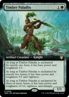 Timber Paladin (Extended Art) (56) [Wilds of Eldraine Commander] - Deck Out Gaming