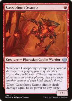 Cacophony Scamp (124) [Phyrexia: All Will Be One] - Deck Out Gaming