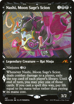 Nashi, Moon Sage's Scion (421) [Kamigawa: Neon Dynasty] etched - Deck Out Gaming