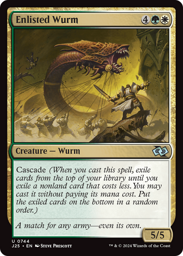Enlisted Wurm (744) [Foundations Jumpstart] - Deck Out Gaming