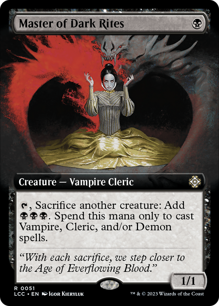 Master of Dark Rites (Extended Art) (51) [The Lost Caverns of Ixalan Commander] - Deck Out Gaming