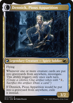 Dennick, Pious Apprentice // Dennick, Pious Apparition (217) [Innistrad: Midnight Hunt] foil - Deck Out Gaming