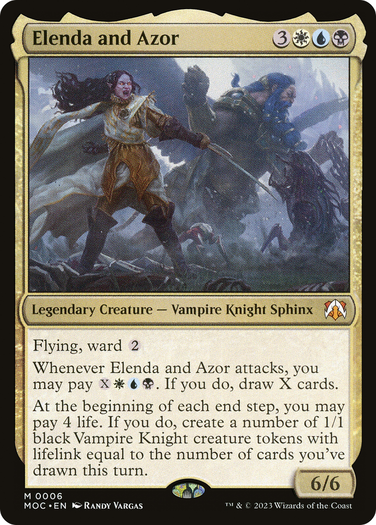 Elenda and Azor (6) [March of the Machine Commander] foil - Deck Out Gaming