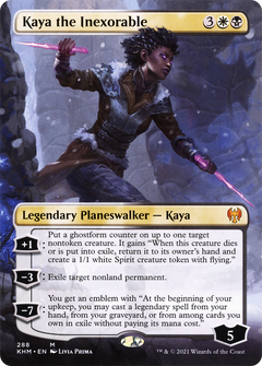 Kaya the Inexorable (Borderless) (288) [Kaldheim] foil - Deck Out Gaming