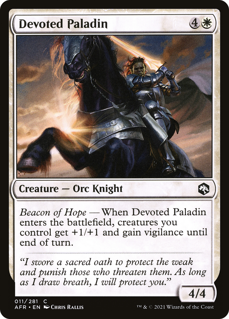 Devoted Paladin (11) [Adventures in the Forgotten Realms] - Deck Out Gaming