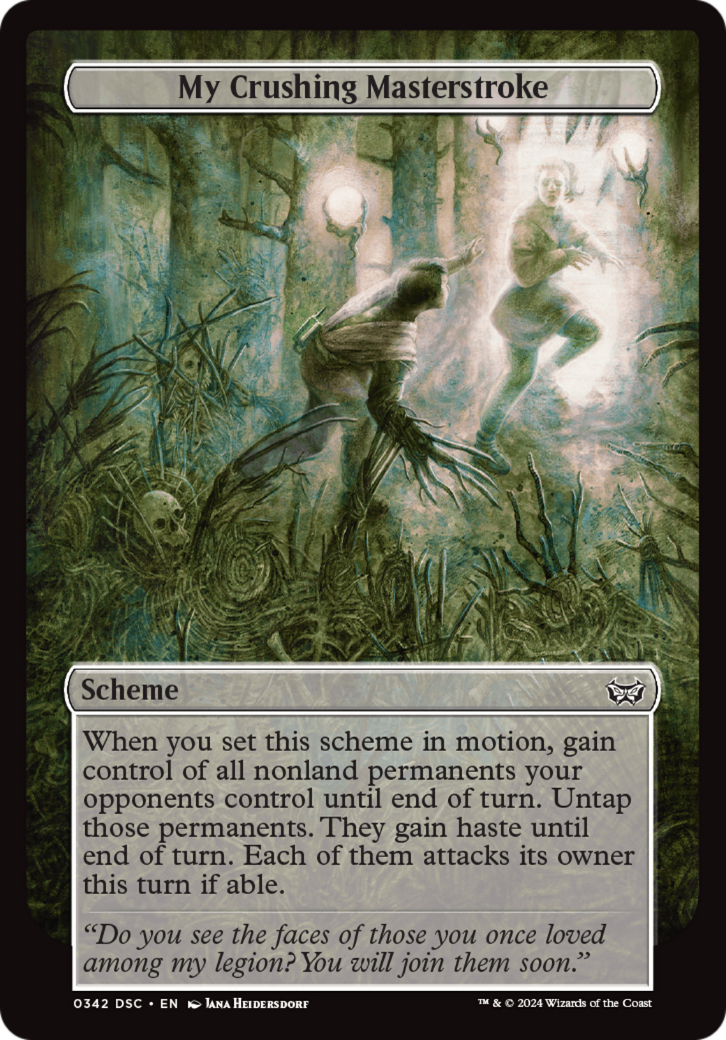 My Crushing Masterstroke (Full Art) (342) [Duskmourn: House of Horror Commander] - Deck Out Gaming