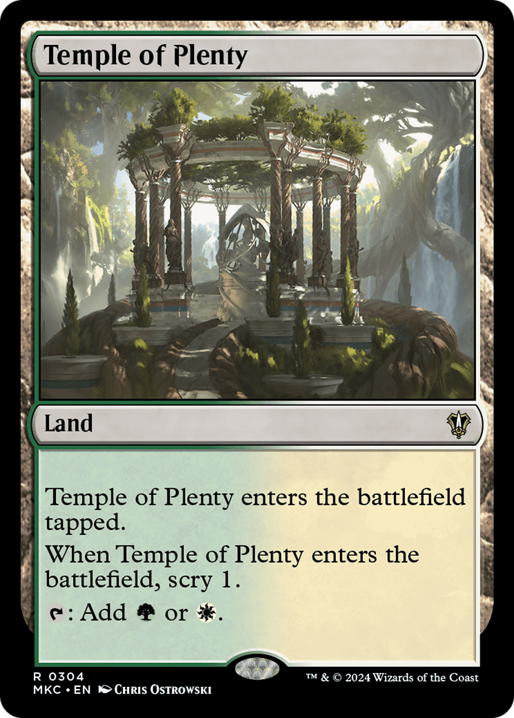 Temple of Plenty (304) [Murders at Karlov Manor Commander] - Deck Out Gaming