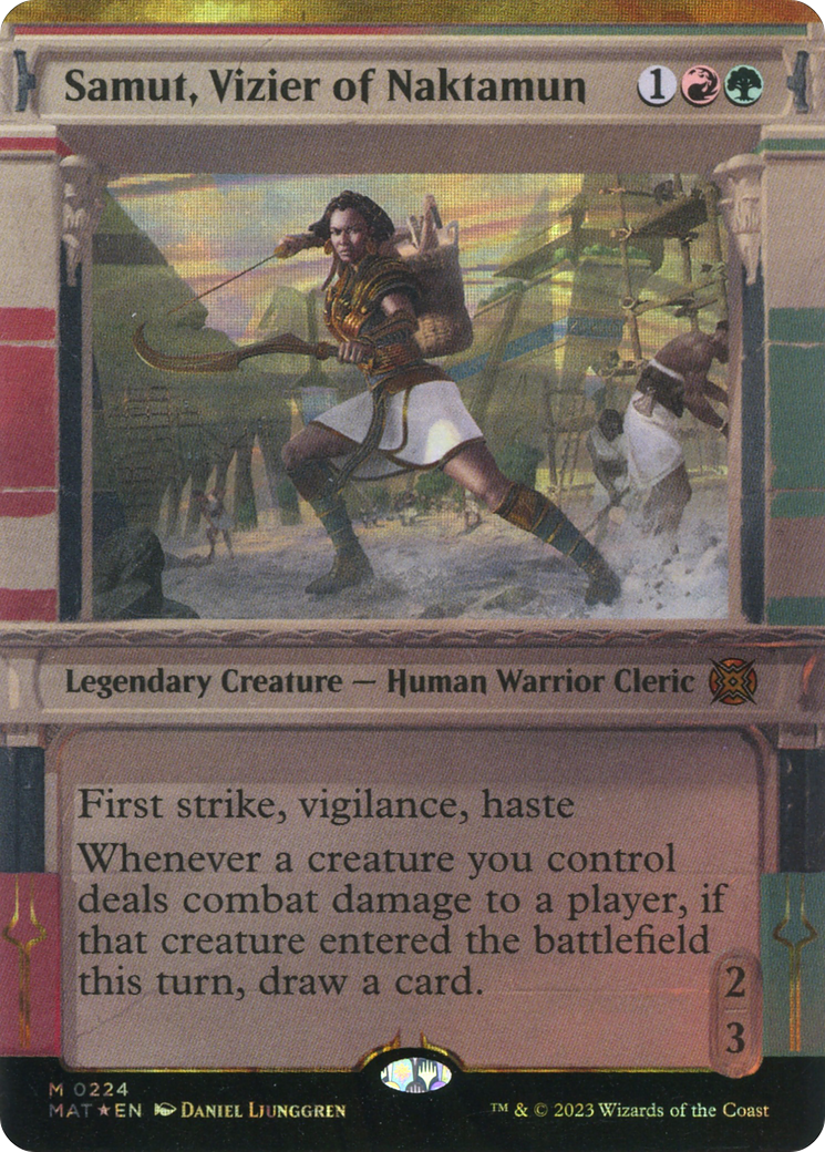 Samut, Vizier of Naktamun (Halo Foil) (224) [March of the Machine: The Aftermath] foil - Deck Out Gaming