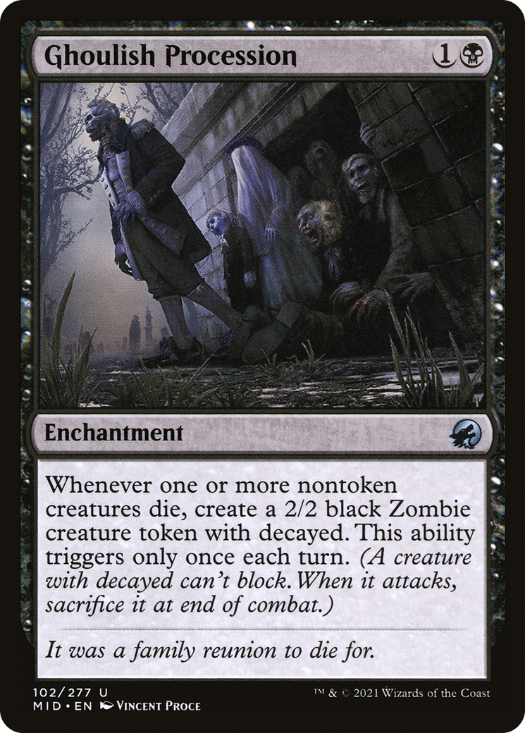 Ghoulish Procession (102) [Innistrad: Midnight Hunt] foil - Deck Out Gaming
