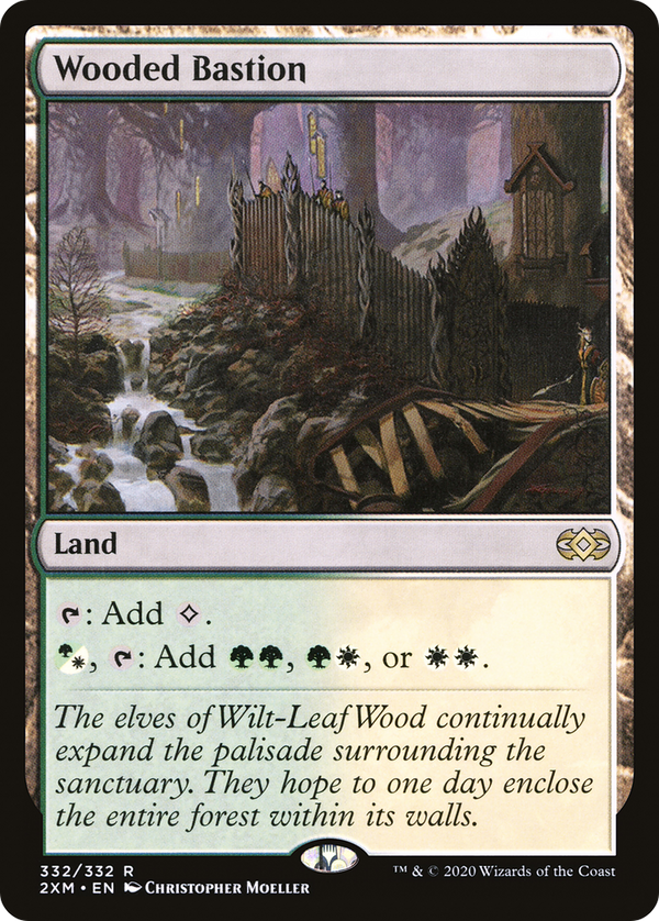 Wooded Bastion (332) [Double Masters] foil - Deck Out Gaming