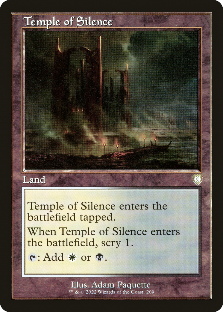 Temple of Silence (Retro Frame) (209) [Commander: The Brothers' War] - Deck Out Gaming