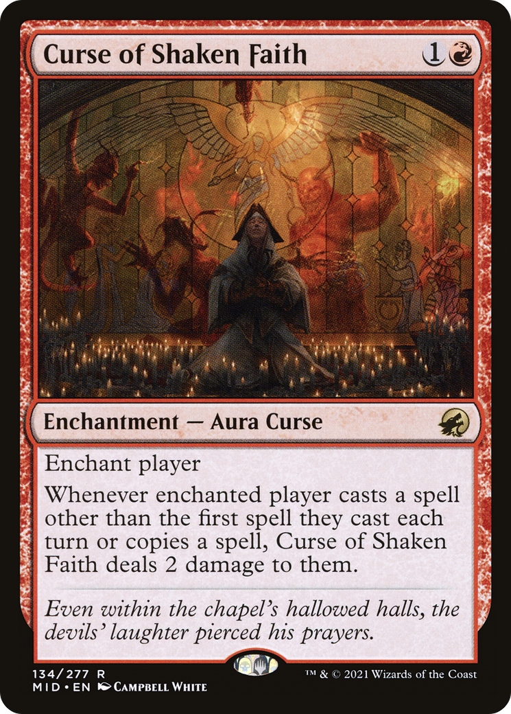 Curse of Shaken Faith (134) [Innistrad: Midnight Hunt] foil - Deck Out Gaming