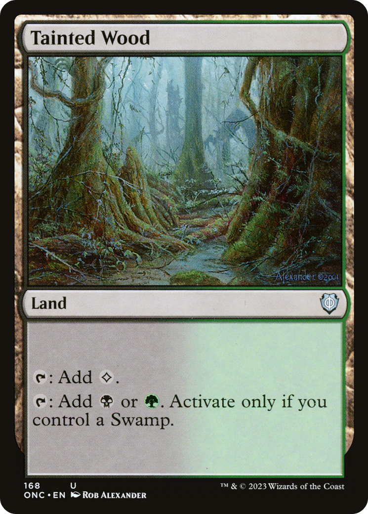 Tainted Wood (168) [Commander: Phyrexia: All Will Be One] foil - Deck Out Gaming