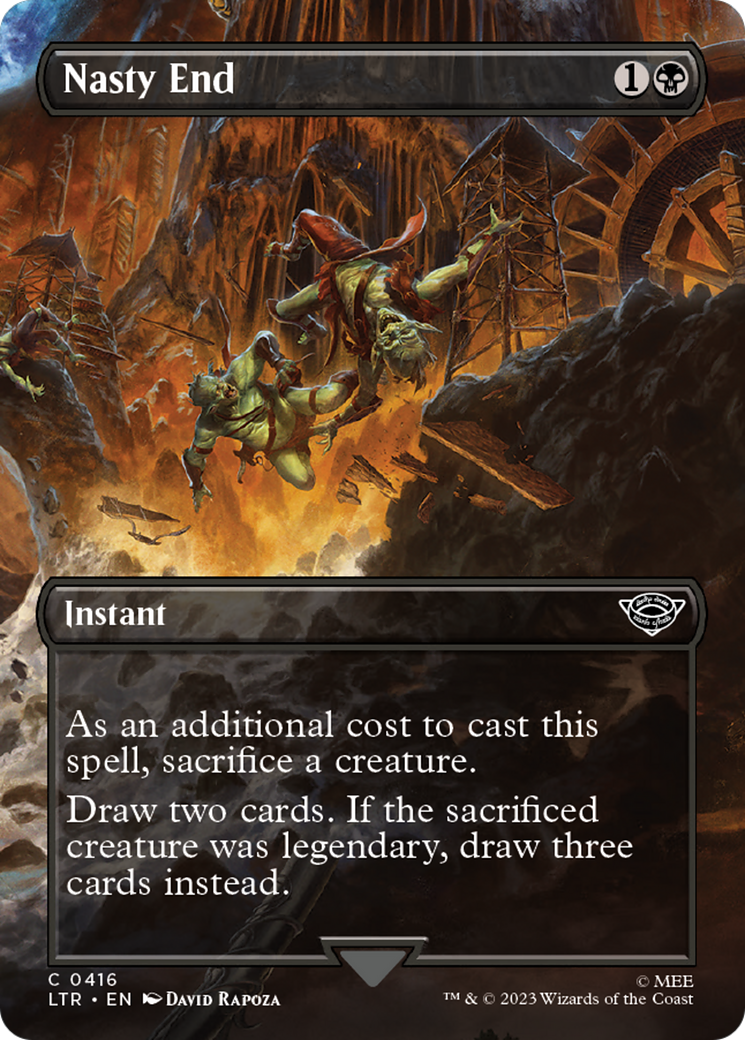 Nasty End (Borderless) (416) [The Lord of the Rings: Tales of Middle-earth] foil - Deck Out Gaming