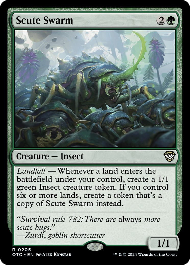 Scute Swarm (205) [Outlaws of Thunder Junction Commander] - Deck Out Gaming