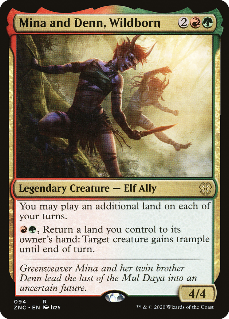 Mina and Denn, Wildborn (94) [Zendikar Rising Commander] - Deck Out Gaming