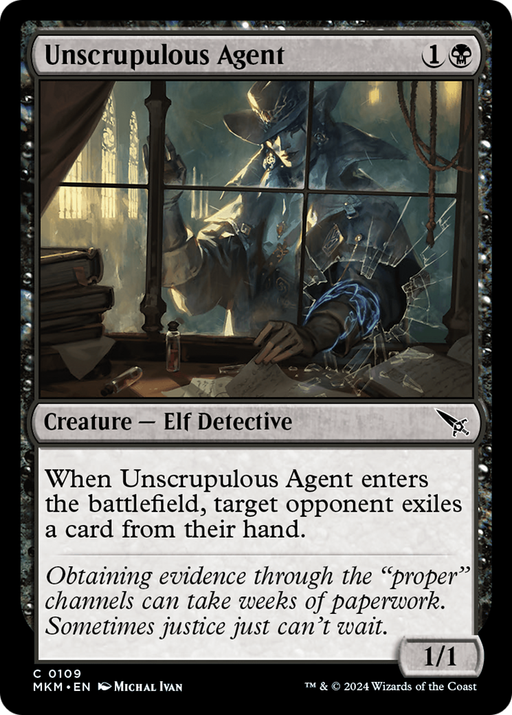 Unscrupulous Agent (109) [Murders at Karlov Manor] - Deck Out Gaming