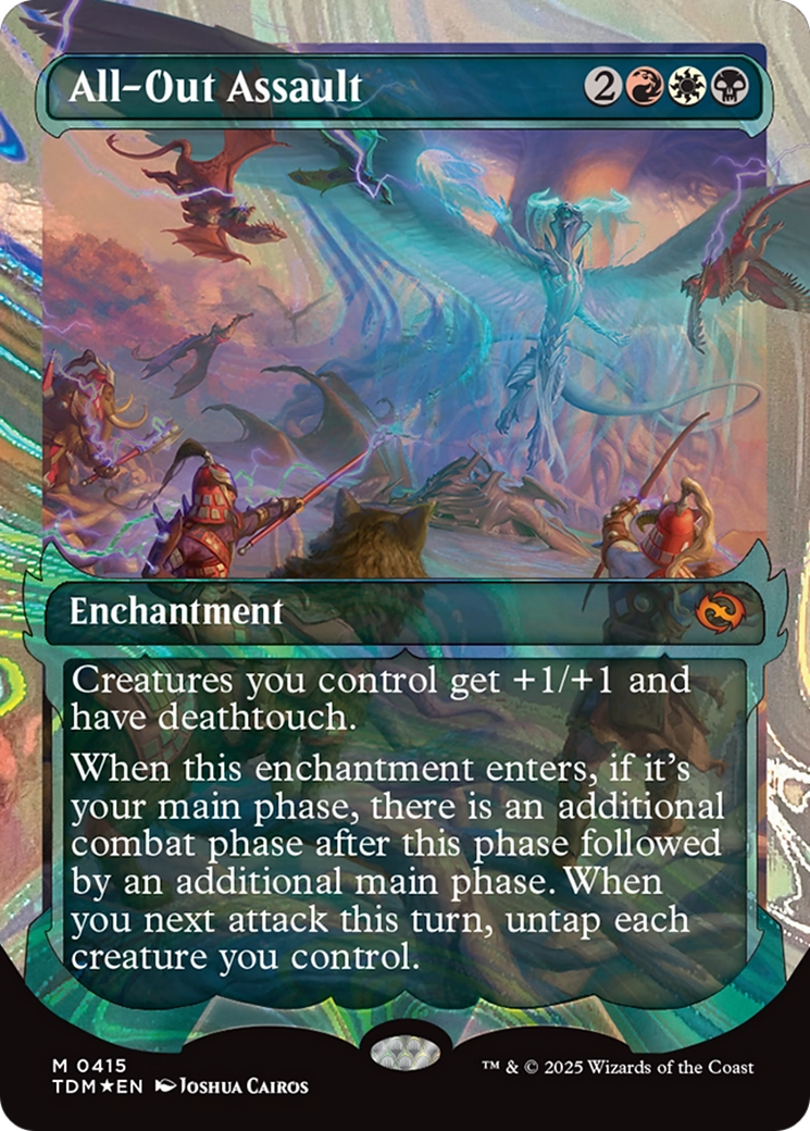 All-Out Assault (Showcase) (Halo Foil) (415) [Tarkir: Dragonstorm] foil - Deck Out Gaming
