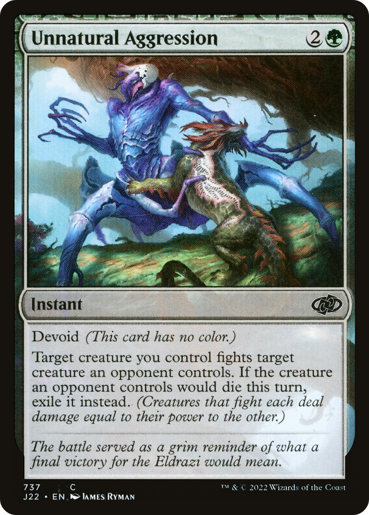 Unnatural Aggression (737) [Jumpstart 2022] - Deck Out Gaming