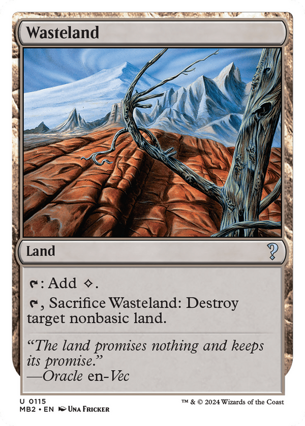 Wasteland (White Border) (115) [Mystery Booster 2] - Deck Out Gaming