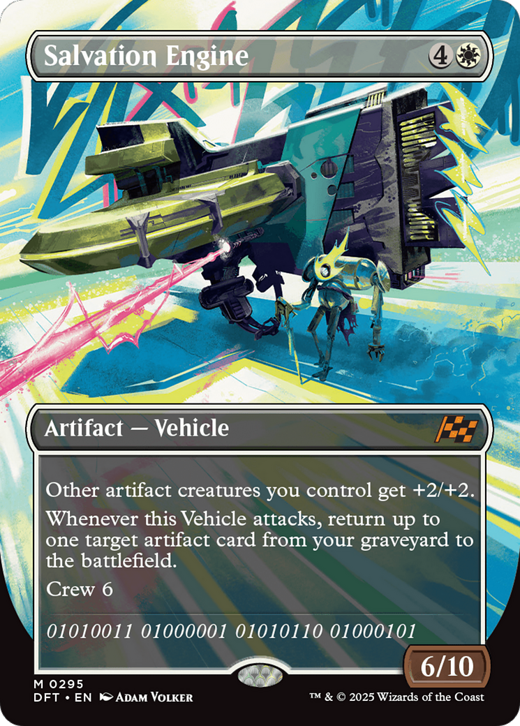 Salvation Engine (Borderless) (295) [Aetherdrift] foil - Deck Out Gaming