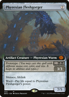 Phyrexian Fleshgorger (Extended Art) (332) [The Brothers' War] foil - Deck Out Gaming