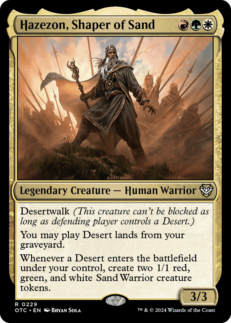 Hazezon, Shaper of Sand (229) [Outlaws of Thunder Junction Commander] - Deck Out Gaming