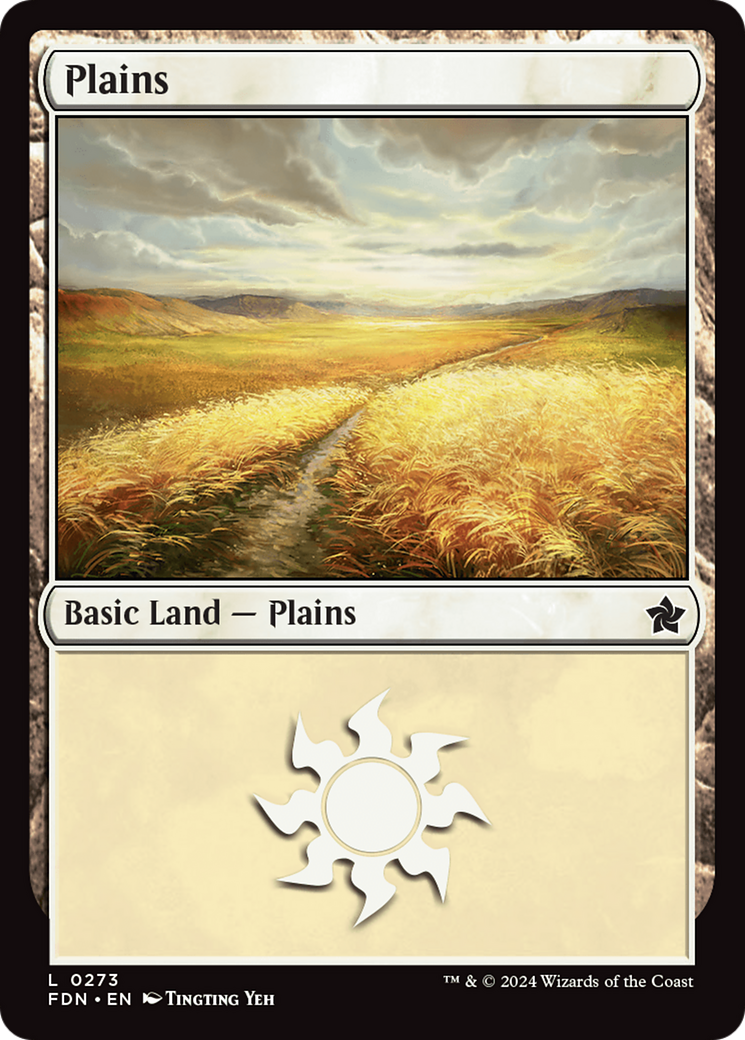 Plains (0273) (273) [Foundations] foil - Deck Out Gaming