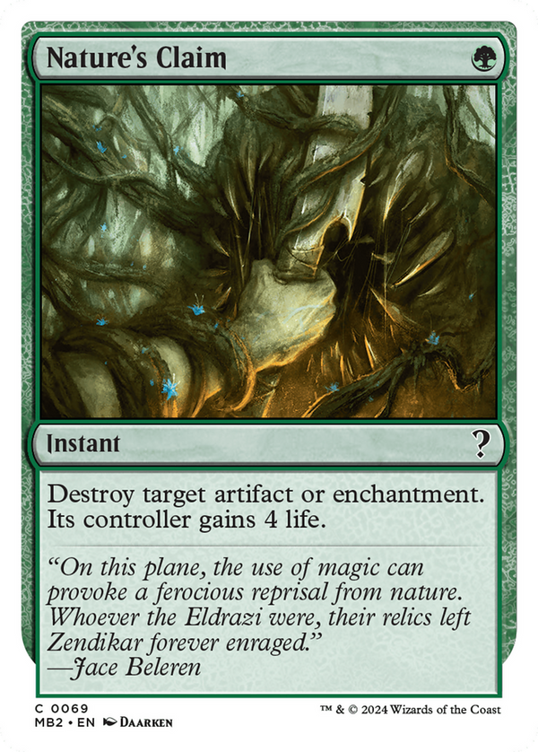 Nature's Claim (White Border) (69) [Mystery Booster 2] - Deck Out Gaming