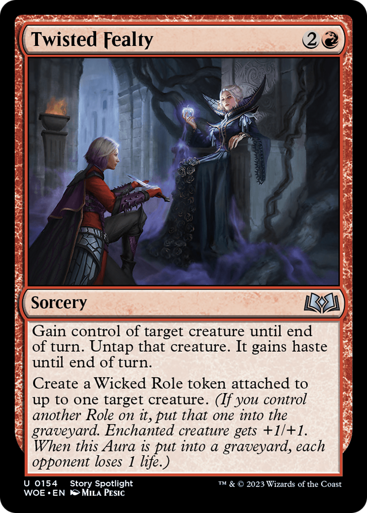 Twisted Fealty (154) [Wilds of Eldraine] foil - Deck Out Gaming