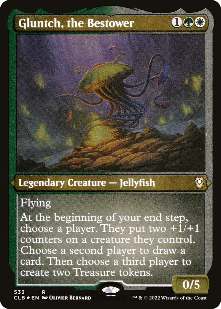 Gluntch, the Bestower (533) [Commander Legends: Battle for Baldur's Gate] etched - Deck Out Gaming