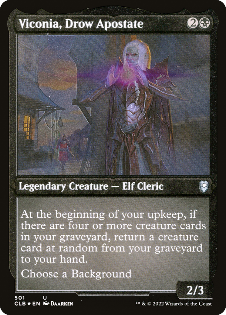 Viconia, Drow Apostate (501) [Commander Legends: Battle for Baldur's Gate] etched - Deck Out Gaming