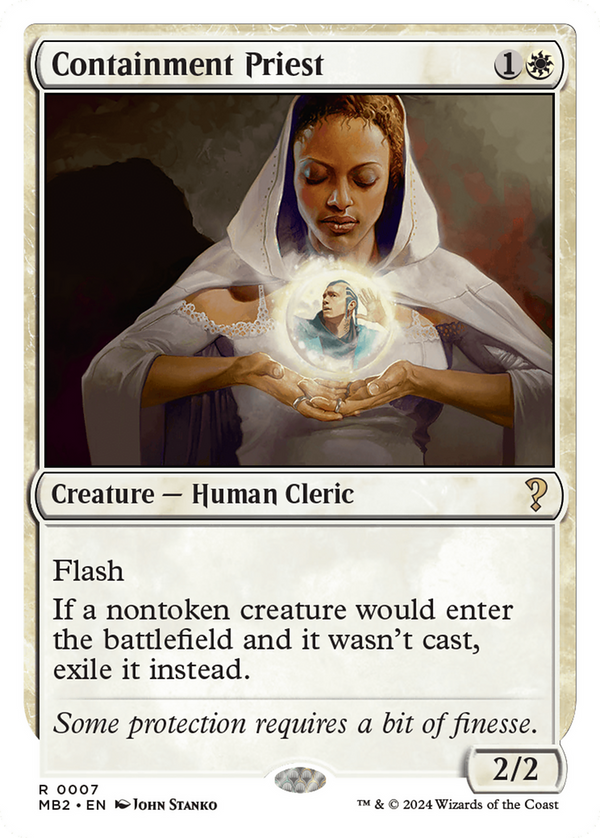 Containment Priest (White Border) (7) [Mystery Booster 2] - Deck Out Gaming