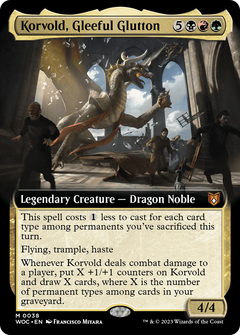 Korvold, Gleeful Glutton (Extended Art) (38) [Wilds of Eldraine Commander] - Deck Out Gaming