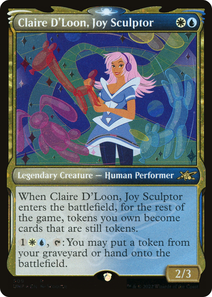 Claire D'Loon, Joy Sculptor (Showcase) (Galaxy Foil) (509) [Unfinity] foil - Deck Out Gaming