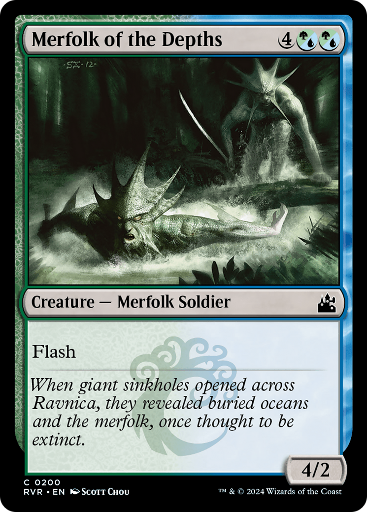 Merfolk of the Depths (200) [Ravnica Remastered] foil - Deck Out Gaming