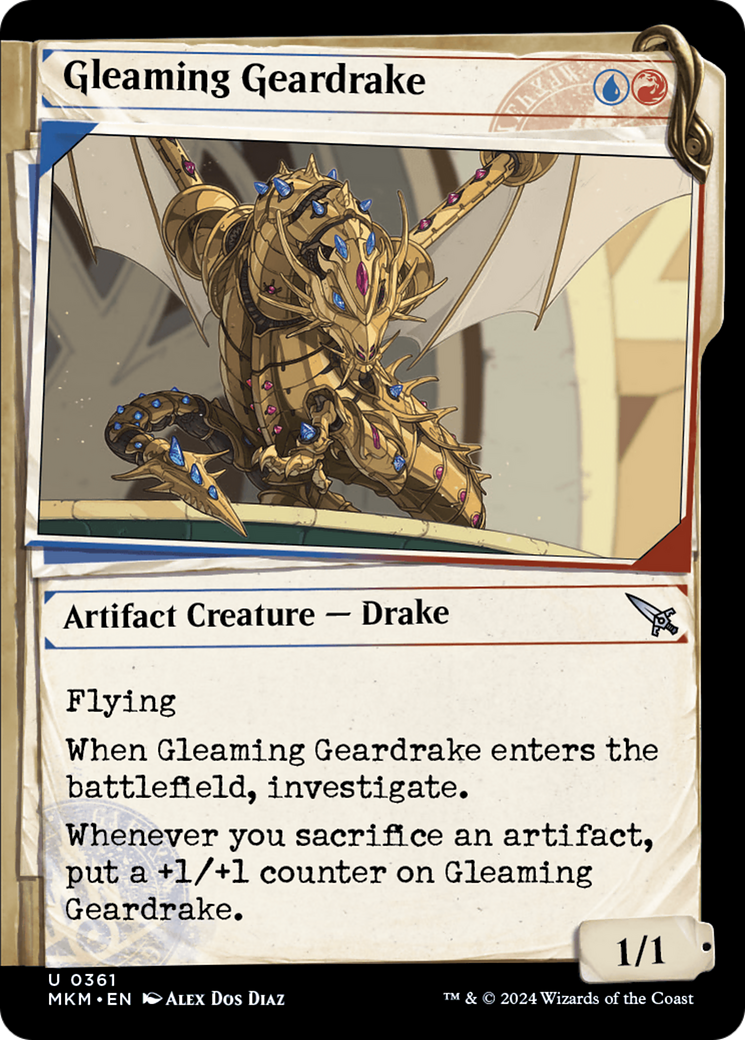 Gleaming Geardrake (Showcase) (361) [Murders at Karlov Manor] - Deck Out Gaming