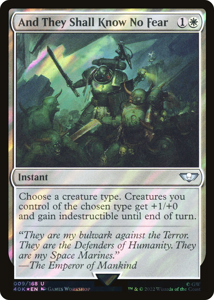 And They Shall Know No Fear (Surge Foil) (9) [Warhammer 40,000 Commander] foil - Deck Out Gaming